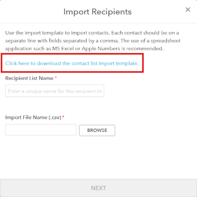 Import Recipients